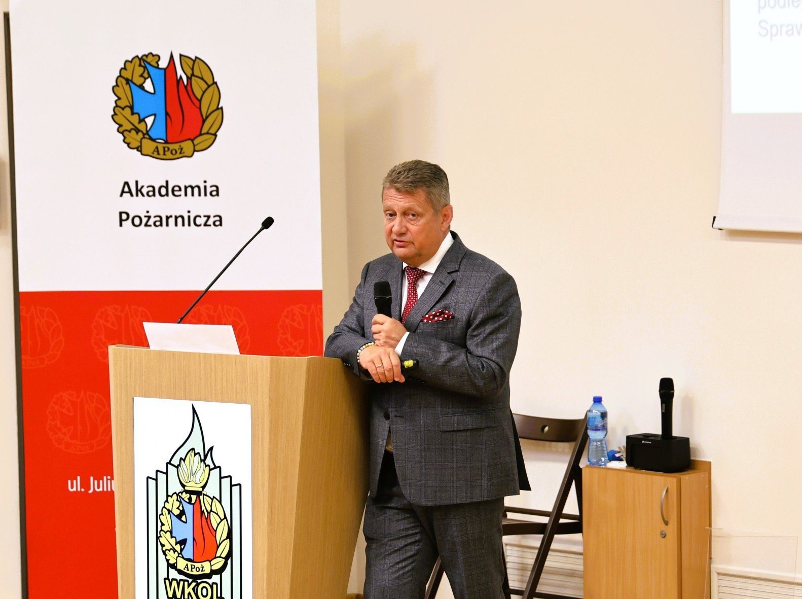 Prezes RARS Jan Rajchel prelegentem na Wyższym Kursie Ochrony Ludności w Akademii Pożarniczej
